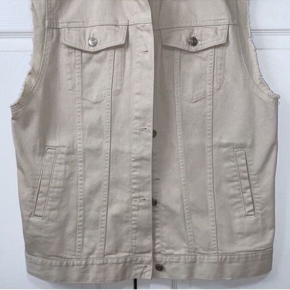 H&M Sleeveless Cream Denim Vest(Size Small) - Picture 3 of 6